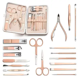 Kit de Pedicura y Manicura 18 en 1: ¡Tu Salón de Belleza Portátil! - Kit de pedicura 18 en 1 Manicura Estuche