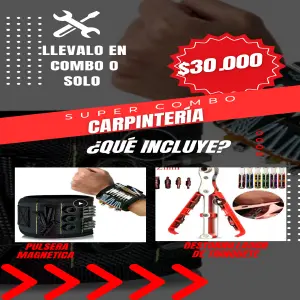 El Combo Esencial para Carpintería: ¡Tu Kit Todo en Uno! - Combo carpintería pulsera-destornillador