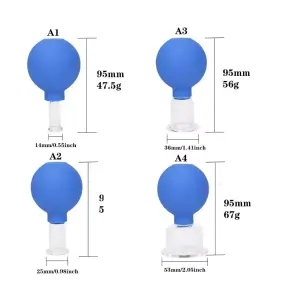 VENTOSAS TERAPÉUTICAS FACIAL Y CORPORAL X4 - VENTOSAS TERAPEUTICAS FACIAL CORPORAL X4