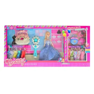 Muñeca Encantada: Vestidos, Accesorios y Varita Mágica - Muñeca Vestidos Accesorios Varita Magica
