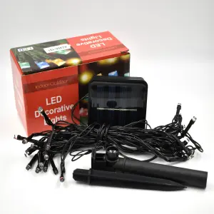 Ilumina tus Noches con las Luces LED Solares Navideñas Multicolor - Luz Led Navidad solar Multicolor