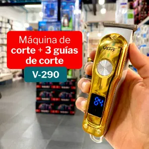 Máquina Cortapelos Dorado VGR-290: Precisión y Estilo - MAQUINA PATILLERA DORADO VGR-290