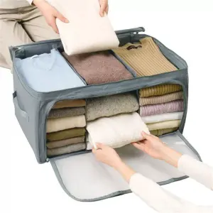65L Almacenamiento de Edredones y Ropa: ¡Organización Perfecta! - 65L Almacenamiento de edredones de ropa