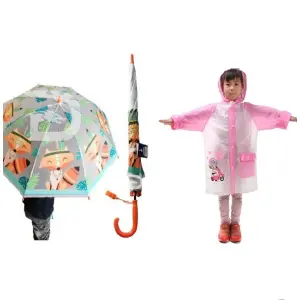 Combo Chaqueta Impermeable y Sombrilla: Protección Total Contra la Lluvia - Combo Chaqueta Impermeable Y Sombrilla
