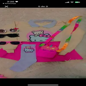 Conjunto Encantador para Niña: ¡Hello Kitty Conquista el Estilo! - Conjunto niña hello Kitty