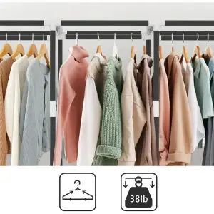 Armario Portátil 3 Niveles: ¡Organización Perfecta en Espacios Pequeños! - ARMARIO PORTATIL 3 NIVELES PEQUEÑO