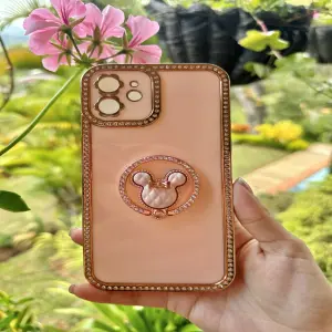 iPhone 12 Funda Estuche Diamante Rosa - IPHONE 12 FUNDA ESTUCHE DIAMANTE ROSA