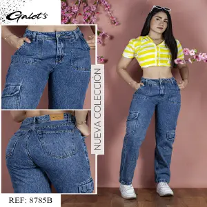 JEANS RÍGIDO DAMA 8785 B: Elegancia y Durabilidad en un Solo Jean - JEANS RÍGIDO DAMA 8785 B