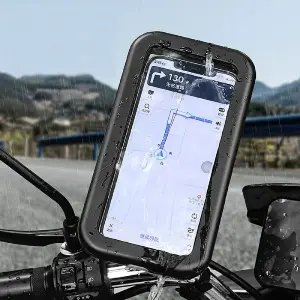 Soporte Impermeable para Celular Espejo Motocicleta - Soporte Impermeable Celular Espejo Moto