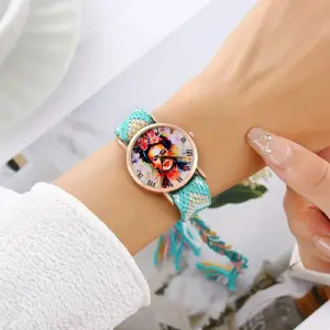 Reloj Frida: Elegancia Artesanal en tu Muñeca - Reloj Frida Color Tejido Hilo Artesanal