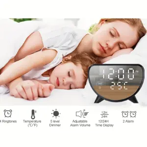 Reloj Despertador con Base de Carga Inalámbrica: ¡Elegancia y Funcionalidad! - Reloj Despertador Base carga inalambrica