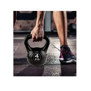 Pesa Mancuerna Rusa de 4Kg Negra: Tu Aliada para el Entrenamiento - Pesa Mancuerna Rusa 4Kg Negra