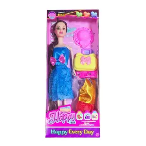 Muñeca con Vestidos, Sombrero y Bolso: ¡El Juguete Perfecto para la Imaginación! - Muñeca Vestidos Sombrero Bolso Juguete
