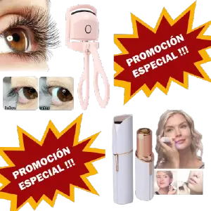 Combo Depilador Facial + Encrespa Pestañas Eléctrico: ¡Belleza al instante! - Combo Depilador Facial+Encrespador Elect