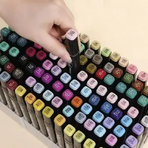 Marcadores Artísticos Doble Punta 80 Und + Tableta Mágica: ¡Despierta la Creatividad en Familia! - Marcadores Artísticos Doble Punta 80 Und