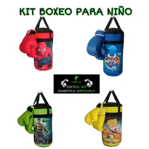 Kit de Boxeo para Niños: ¡Aprende y Diviértete! - Kit tula de boxeo + guantes para niños