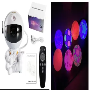 Astronauta Proyector: ¡Un Viaje Cósmico para tu Habitación! - Astronauta Proyector + 3Pelotasluminosas