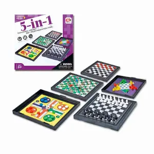 Juego de Mesa Magnético 5 en 1: ¡Diversión Estratégica para Todos! - Juego De Mesa Magnetico 5 En 1 Ajedrez