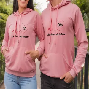 Buzo Buso Hoodie Corazón: ¡Muestra tu estilo con amor! - Buzo, Buso Hoodie corazon frase ROSADO