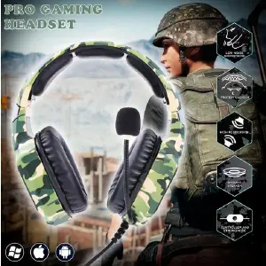 DIADEMA GAMERS K8 CAMUFLADA: Inmersión Total - DIADEMA GAMERS K8 CAMUFLADA