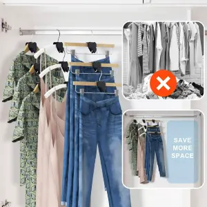 Organizador de Ropa con Ganchos: ¡Tu Clóset Impecable! - Organizador Gancho De Ropa Set X12