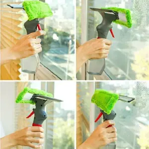 Limpia Vidrios 3 en 1: Limpieza Inigualable para Ventanas y Espejos - Limpia Vidrios 3 en 1