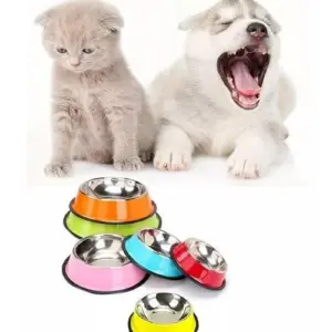 Comedero y Bebedero de Acero Inoxidable para Mascotas - Comedero O Bebedero Plato Tazón En Acero