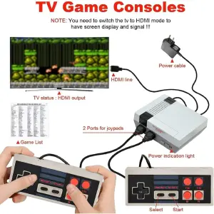 Consola de Juegos Retro con 620 Juegos - CONSOLA DE JUEGO CON 620 JUEGOS