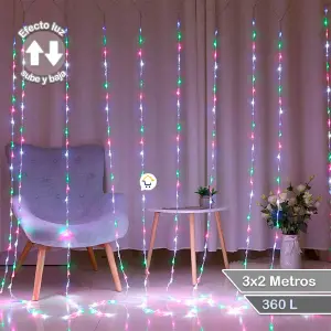 Cascada LED 3x2 Metros: Ilumina tu Mundo - Cascada Led 3X2 Metros 360L 2012