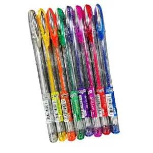 ESFERO GEL ESCARCHADO X 8