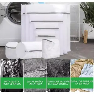 Bolsas x8 para Lavado de Ropa: ¡Protege y Organiza tu Ropa! - Bolsas x8 para Lavado de Ropa