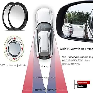 Espejos Retrovisores de Punto Ciego 360º: ¡Doble Visión para Mayor Seguridad! - Espejo retrovisor punto ciego 360ª X2 ⚡