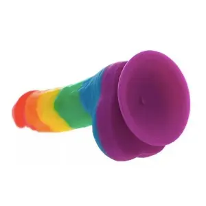 Experimenta el Placer con el Consolador Arcoíris de Silicona Pride - Consolador Arcoiris Pride Silicona Pene