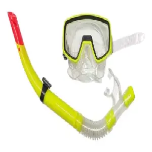 Careta de Snorkel con Silicona Doble: ¡Respira Fácil Bajo el Agua! - Set Careta Snorkel Silicona Doble