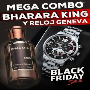 El Dúo Icónico: Perfume Bharara King y Reloj Geneva - PERFUME BHARARA KING + RELOJ GENEVA