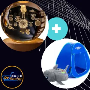 Combo Mágico: Lámpara de Cristal y Carpa Infantil - Combo lampara cristal+carpa infantil
