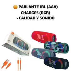Parlante JBL Charge S con Luces LED RGB: ¡Tu Música, Tu Fiesta! - parlante jbl charges led rgb