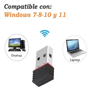 Adaptador USB 2.0 Wifi 802.11n: Conectividad Inalámbrica Rápida y Fiable - Adaptador Usb 2.0 Wifi 802.11n