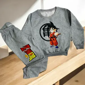 Sudadera Goku para Niño: ¡Desata tu Super Saiyan! - Sudadera Niño Goku Gris