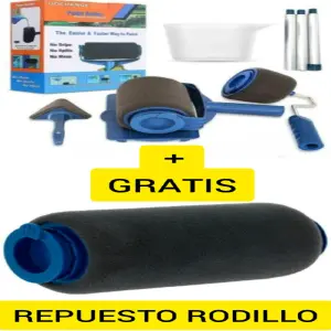 Rodillo Recargable para Pintar: ¡Pinta Fácil y Rápido! - Rodillo Recargable Pintar + REGALO REPUE