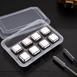 Set de 8 Cubos de Hielo Reutilizables - set cubos de hielo x8
