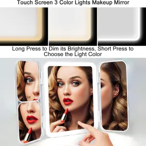 Espejo Triple de Maquillaje con Luces LED: Tu Aliado de Belleza Profesional - Espejo triple Maquillaje Con Luces