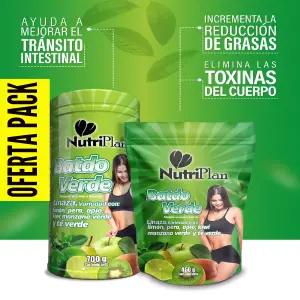PACK BATIDO VERDE 700 Gr + 450 Gr