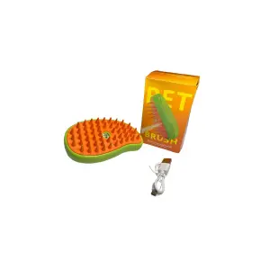 Cepillo a Vapor NARANJA: ¡La solución definitiva para el cuidado del pelaje de tu mascota! - CEPILLO A VAPOR NARANJA