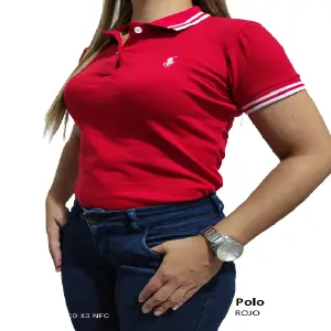 Ref1 Roja: Camiseta Polo para Mujer, Estilo y Comodidad - Ref1 Roja