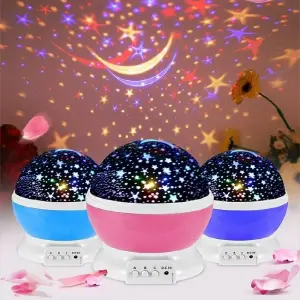 Lámpara Rotatoria Proyectora de Estrellas: Crea un Cielo Nocturno Mágico - Lampara Rotatoria Proyectora de Estrella