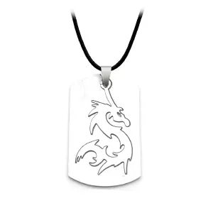 Collar Dragon Placa: Elegancia y Protección Inigualables - Collar Dragon Placa