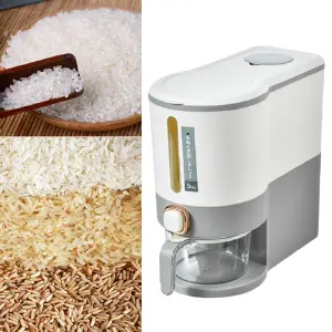Dispensador Inteligente de Arroz y Granos - ¡Organización Perfecta en Tu Cocina! - Dispensador de arroz de Cocina 5Kg