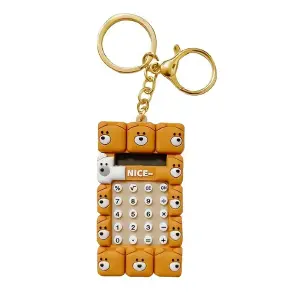 Llavero Mini Calculadora Animada: ¡Diversión y Funcionalidad en tu Bolsillo! - Llavero Mini Calculadora Animada Oso