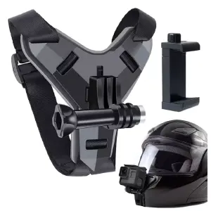 Soporte para Cámara GoPro y Teléfono Celular para Casco - Soporte Holder De Celular Cámara Go Pro